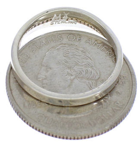 Turquoise Authentic Sterling Silver Jewelry Ring Size 8-1/2 ZX36225